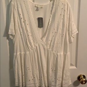 Forever 21 eyelet top